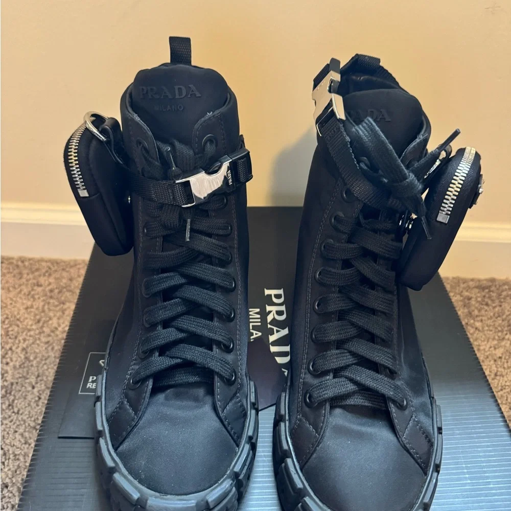 Prada Black High-Top Sneakers - Picture 4 of 11
